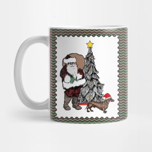 Santa and His Dachshund Mug